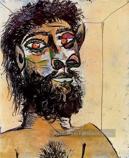 Tête d’homme barbu 1956 cubiste Peintures à l'huile